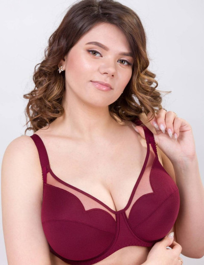 Бюстгальтер мягкий Aveline 660310 розовый гранат, Цвет: розовый гранат, Размеры: 105C, изображение 2