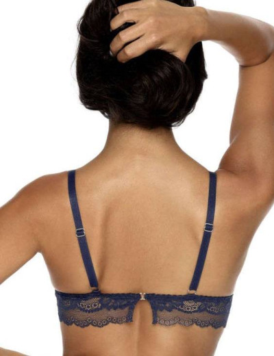Мягкий бюстгальтер триангул без косточек MAT LARA M-3207-0, Цвет: темно-синий с экрю, Размеры: 65B, изображение 3