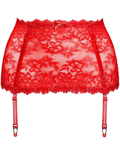 Кружевной пояс для чулок MAT CARMELA P-053-3 красный, Цвет: красный, Размеры: S, изображение 3