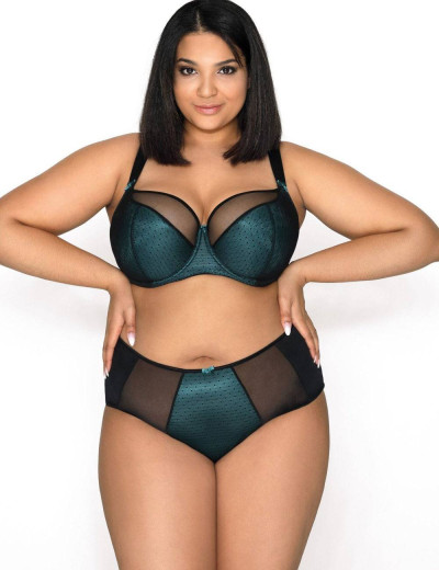 Бюстгальтер полумягкий MAT NORI M-3152-21, Цвет: черный с изумрудным, Размеры: 70D, изображение 4