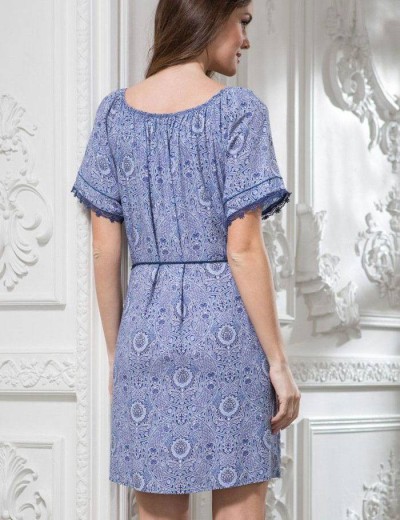 Туника из натуральной вискозы Mia-Amore LIA 6435, Цвет: синий, Размеры: XS, изображение 2 Туника из натуральной вискозы Mia-Amore LIA 6435, Цвет: синий, Размеры: XS, изображение 2