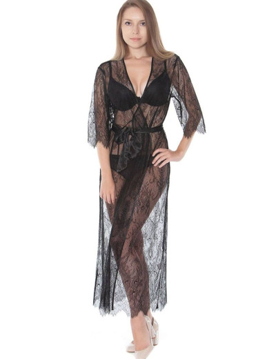 Кружевной пеньюар Mia-Mia MILANA 17669 черный, Цвет: черный, Размеры: XS, изображение 3