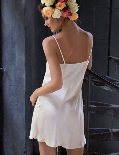 Шелковая сорочка Mia-Mia KRISTY 15110 экрю, Цвет: экрю, Размеры: XS, изображение 2