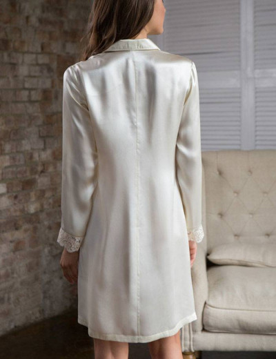 Шелковая рубашка Mia-Mia KRISTY 15114 экрю, Цвет: экрю, Размеры: M, изображение 2