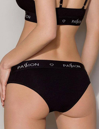 Черные хлопковые трусики Passion PS001 PANTIES BLACK, Цвет: черный, Размеры: M, изображение 2