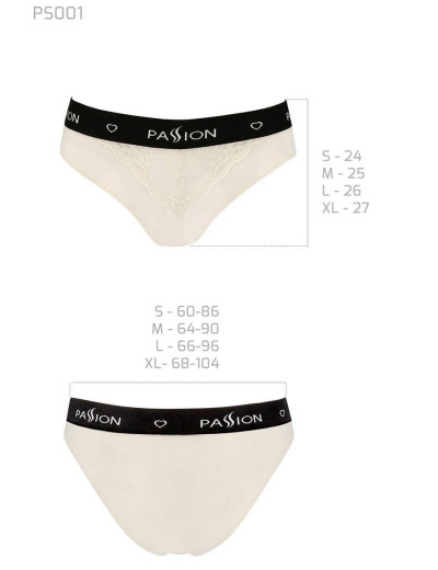 Хлопковые трусики-слип Passion PS001 PANTIES ECRU, Цвет: экрю, Размеры: S, изображение 3