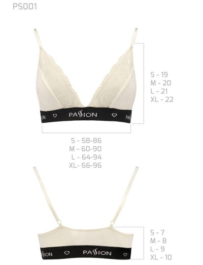 Хлопковый топ с кружевом Passion PS001 TOP ECRU, Цвет: экрю, Размеры: M, изображение 3