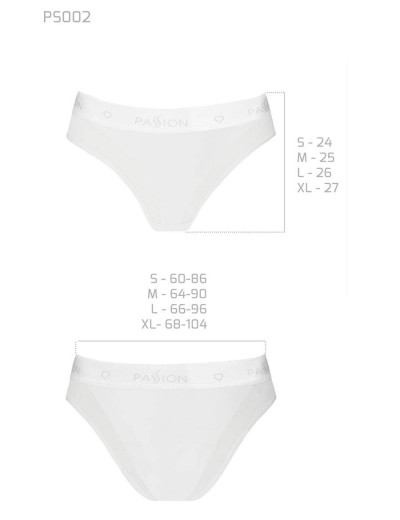 Хлопковые трусики с сеточкой Passion PS002 PANTIES WHITE, Цвет: белый, Размеры: M, изображение 3