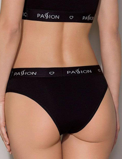 Хлопковые трусики-слипы Passion PS004 PANTIES BLACK, Цвет: черный, Размеры: L, изображение 2
