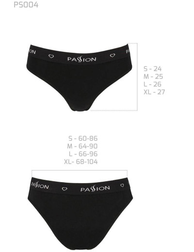 Хлопковые трусики-слипы Passion PS004 PANTIES BLACK, Цвет: черный, Размеры: L, изображение 3