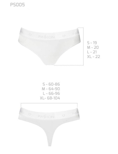 Хлопковые трусики-бразилиана Passion PS005 PANTIES WHITE, Цвет: белый, Размеры: M, изображение 4