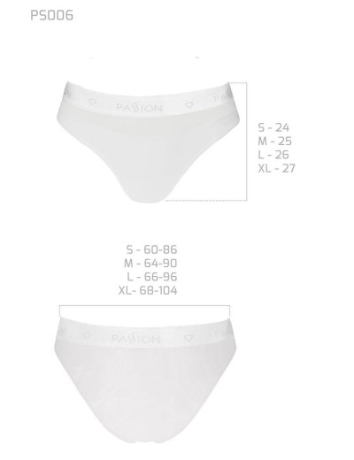 Хлопковые трусики-слипы Passion PS006 PANTIES WHITE, Цвет: белый, Размеры: M, изображение 3