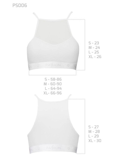 Хлопковый топ Passion PS006 TOP WHITE, Цвет: белый, Размеры: M, изображение 3