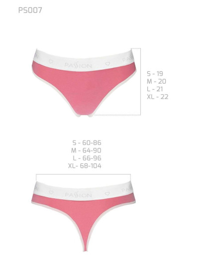 Хлопковые трусики-стринги Passion PS007 PANTIES PINK, Цвет: розовый, Размеры: XL, изображение 3