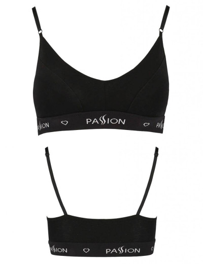 Хлопковый топ на тонких бретелях Passion PS009 TOP BLACK, Цвет: черный, Размеры: M, изображение 3