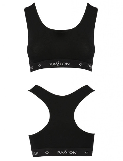 Хлопковый топ на широких лямках Passion PS010 TOP BLACK, Цвет: черный, Размеры: L, изображение 3