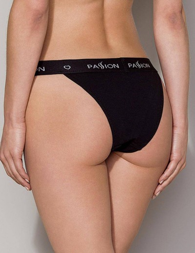 Хлопковые трусики-слипы Passion PS015 PANTIES BLACK, Цвет: черный, Размеры: S, изображение 2