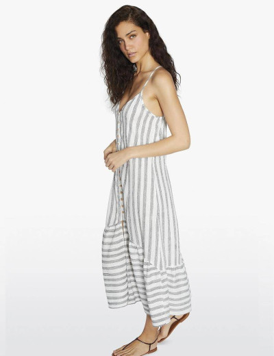 Длинный сарафан в полоску Ysabel Mora LINEN 85823, Цвет: белый/серый, Размеры: S, изображение 3