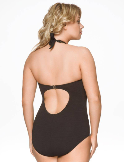 Совместный купальник с мягкой чашкой Fianeta 2697 черный, Цвет: черный, Размеры: 75C, изображение 2