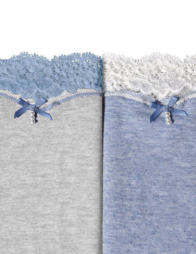 Трусы слипы в наборе (2шт) Janira COQUETTES vigor lace brislip 1032208, Цвет: blu/grey, Размеры: S, изображение 2