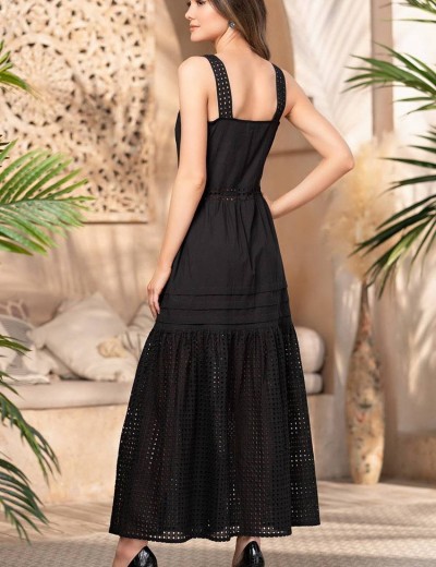 Длинный сарафан из хлопка Mia-Amore ROCHELLE 1618 черный, Цвет: черный, Размеры: S, изображение 2