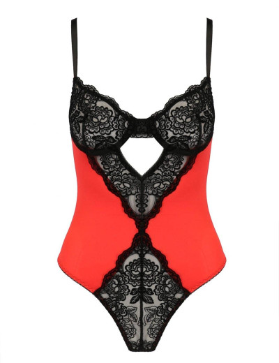 Сексуальное боди Passion POLINA BODY, Цвет: красный, Размеры: S/M, изображение 4