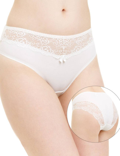 Трусы слипы Simona M 035 молоко, Цвет: молоко, Размеры: L, изображение 4