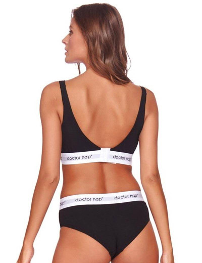 Хлопковый мягкий бюстгальтер без косточек Doctor Nap BRA.4160 BLACK, Цвет: черный, Размеры: S, изображение 2