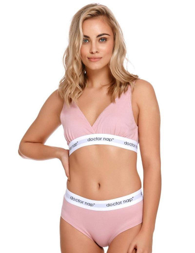 Хлопковый мягкий бюстгальтер без косточек Doctor Nap BRA.4160 PAPAYA, Цвет: розовый, Размеры: S, изображение 3