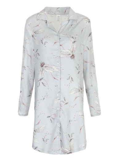 Ночная рубашка из вискозы Esotiq NATURE 37377, Цвет: светло-серый, Размеры: S, изображение 3