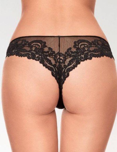 Кружевные трусы бразилиана Infiore PIZZO 5103 nero, Цвет: nero (черный), Размеры: XL, изображение 4