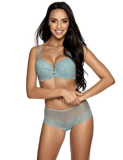 Бюстгальтер балконет пуш-ап MAT MILO M-3210-11 голубой, Цвет: голубой, Размеры: 70C, изображение 3