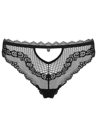 Кружевные трусики Obsessive MILLAGRO PANTY, Цвет: черный, Размеры: L/XL, изображение 3
