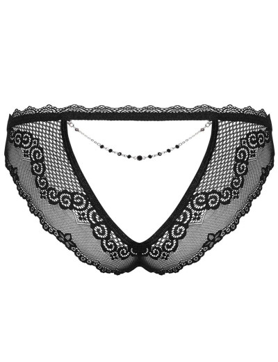 Кружевные трусики Obsessive MILLAGRO PANTY, Цвет: черный, Размеры: L/XL, изображение 4