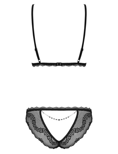 Кружевной комплект Obsessive MILLAGRO SET, Цвет: черный, Размеры: L/XL, изображение 4 Кружевной комплект Obsessive MILLAGRO SET, Цвет: черный, Размеры: L/XL, изображение 4