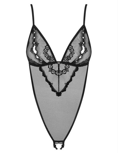 Откровенное боди-стринг Obsessive MILLAGRO TEDDY, Цвет: черный, Размеры: L/XL, изображение 3