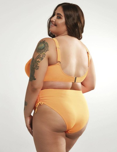 Трусы пляжные высокие Kris Line MALIBU high waist оранжевый, Цвет: оранжевый, Размеры: 3XL, изображение 2