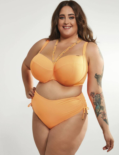 Трусы пляжные высокие Kris Line MALIBU high waist оранжевый, Цвет: оранжевый, Размеры: 3XL, изображение 3