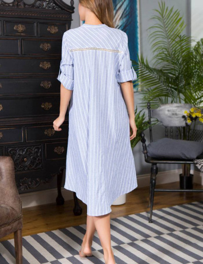 Платье домашнее хлопковое Mia-Mia CINDY 16275 голубой, Цвет: голубой, Размеры: L, изображение 2