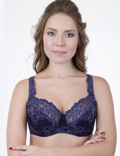 Бюстгальтер полумягкий Novella 140 темно-синий, Цвет: темно-синий, Размеры: 75F, изображение 2