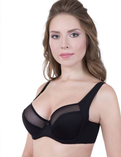 Бюстгальтер полумягкий с подкроем Novella 152 черный, Цвет: черный, Размеры: 75F, изображение 5