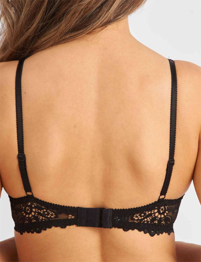 Кружевной бюстгальтер балконет пуш-ап Novella 640 черный, Цвет: черный, Размеры: 75D, изображение 2