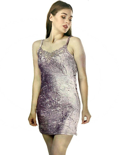 Сорочка на тонких бретелях Reina 114 лиловый, Цвет: лиловый, Размеры: S, изображение 2