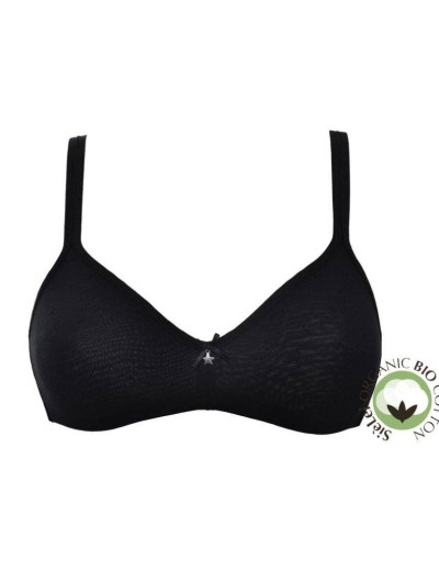 Хлопковый бюстгальтер без каркасов Sielei NATURAL COTTON 1450 nero, Цвет: nero (черный), Размеры: 70B, изображение 2