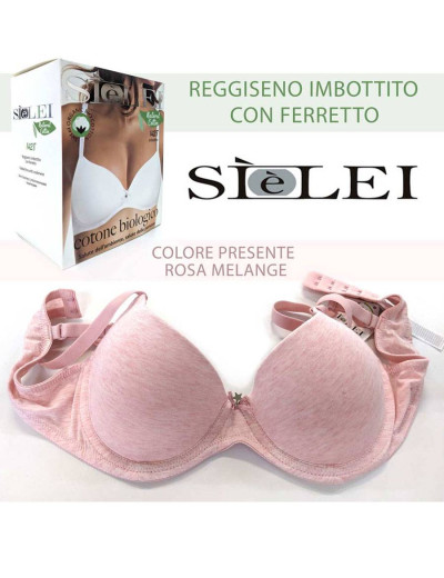 Бюстгальтер балконет из хлопка Sielei NATURAL COTTON 1428 rosa melange, Цвет: rosa melange, Размеры: 75B, изображение 5