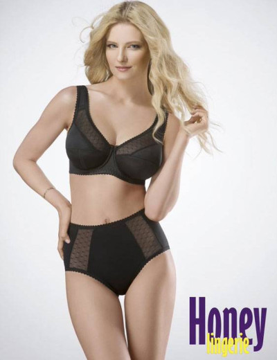 Бюстгальтер мягкий с бретелями повышенного комфорта Honey H26-15-L черный, Цвет: черный, Размеры: 80H, изображение 5