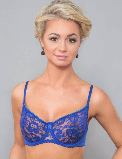 Кружевной мягкий бюстгальтер балконет Lina A 3069 ривьера, Цвет: ривьера, Размеры: 70C, изображение 5 Кружевной мягкий бюстгальтер балконет Lina A 3069 ривьера, Цвет: ривьера, Размеры: 70C, изображение 5