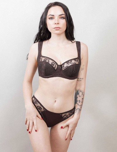 Трусы слипы Lina A 4960 коричневый, Цвет: коричневый, Размеры: L, изображение 4