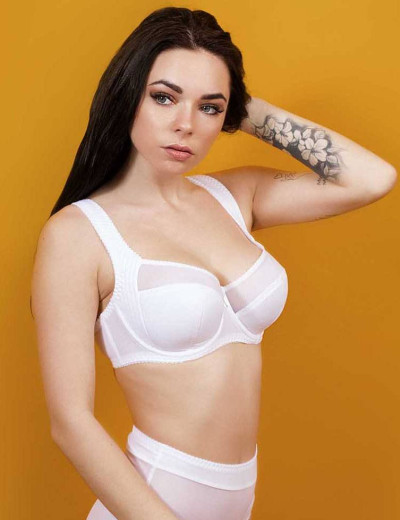 Бюстгальтер полумягкий с подкроем Lina A 6016 белый, Цвет: белый, Размеры: 80D, изображение 7
