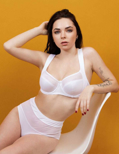 Бюстгальтер полумягкий с подкроем Lina A 6016 белый, Цвет: белый, Размеры: 80D, изображение 8